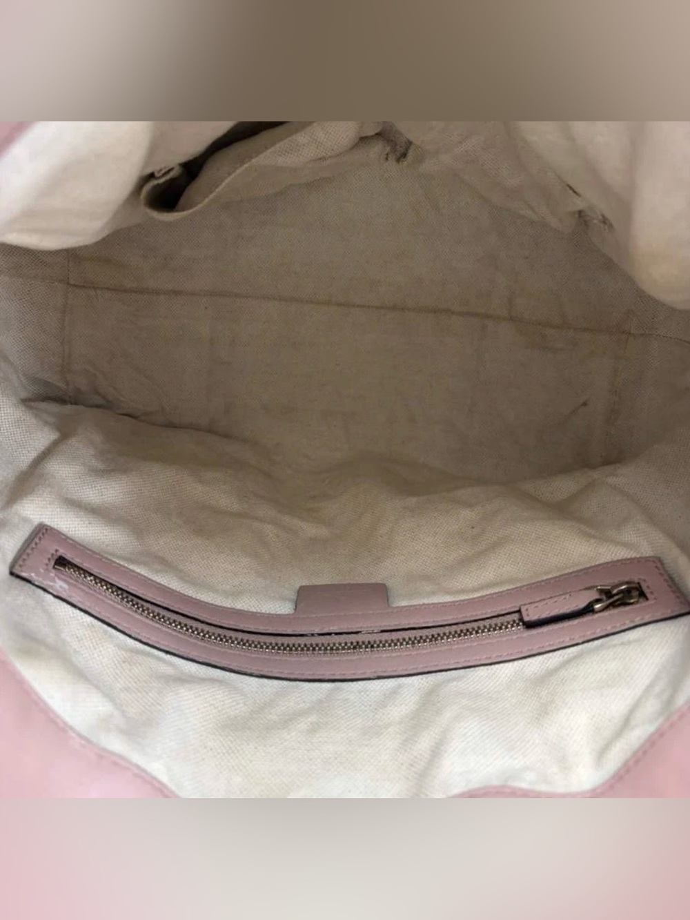 GUCCI Guccissima Bree Medium Foldover Tote Pink Leather 2-Way Crossbody Bag - Picture 10 of 15